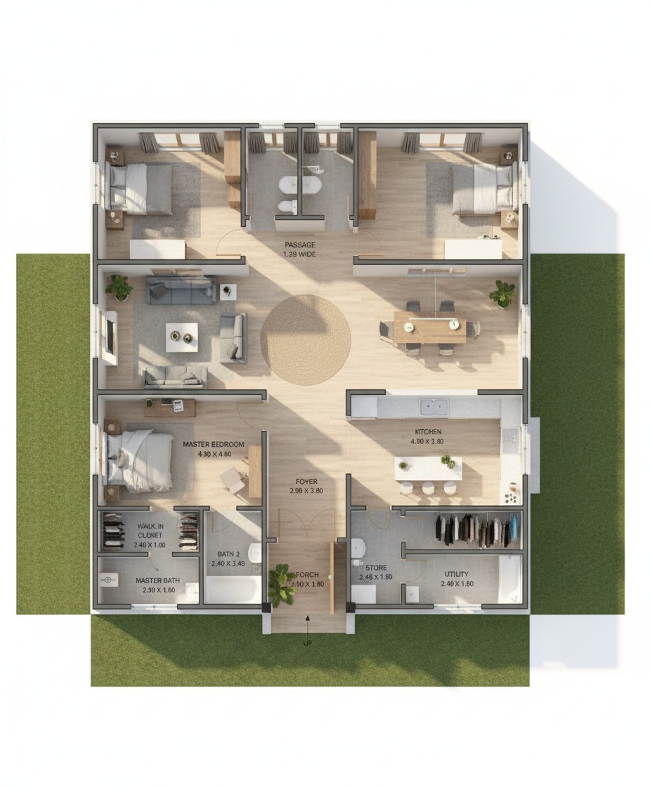 Modern Floor Plan AI result